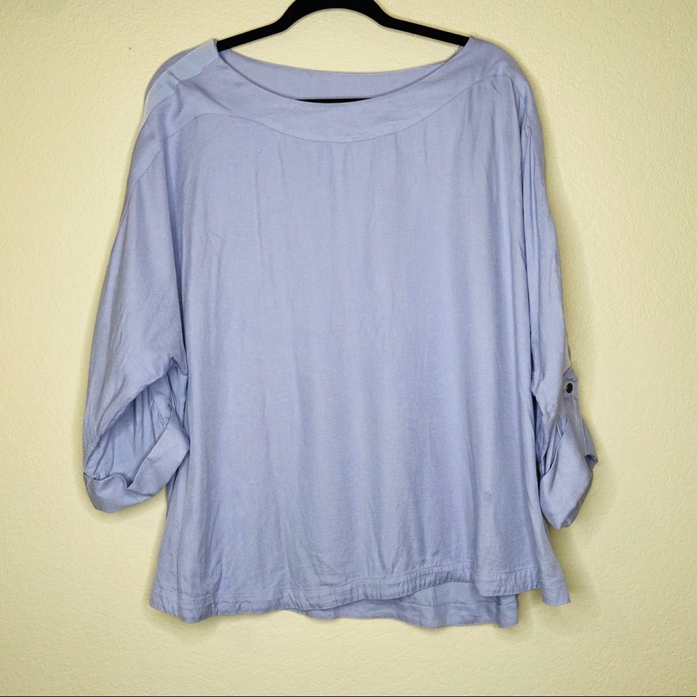 Soft Surroundings boat neck cuffed sleeve top